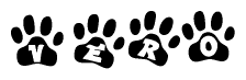 Animal Paw Prints with Vero Lettering
