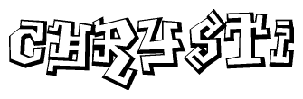 The clipart image features a stylized text in a graffiti font that reads Chrysti.