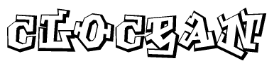 The clipart image features a stylized text in a graffiti font that reads Clocean.