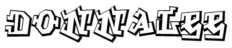 The clipart image features a stylized text in a graffiti font that reads Donnalee.