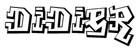 The clipart image features a stylized text in a graffiti font that reads Didier.