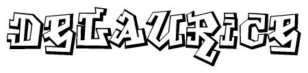 The clipart image features a stylized text in a graffiti font that reads Delaurice.