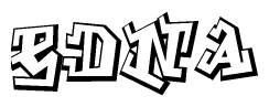 The clipart image features a stylized text in a graffiti font that reads Edna.