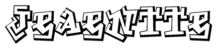 The clipart image features a stylized text in a graffiti font that reads Jeaentte.