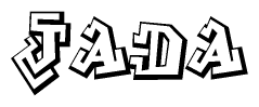 The clipart image features a stylized text in a graffiti font that reads Jada.