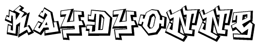 The clipart image features a stylized text in a graffiti font that reads Kaydyonne.