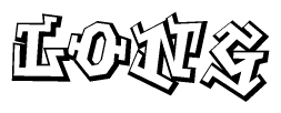 The clipart image features a stylized text in a graffiti font that reads Long.