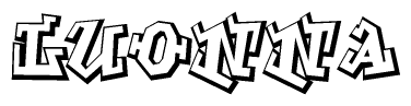 The clipart image features a stylized text in a graffiti font that reads Luonna.