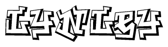 The clipart image features a stylized text in a graffiti font that reads Lynley.