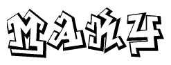 The clipart image features a stylized text in a graffiti font that reads Maky.