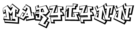 The clipart image features a stylized text in a graffiti font that reads Marylynn.