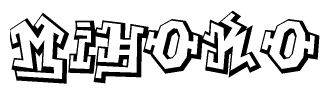   The clipart image features a stylized text in a graffiti font that reads Mihoko. 