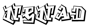 The clipart image features a stylized text in a graffiti font that reads Nenad.