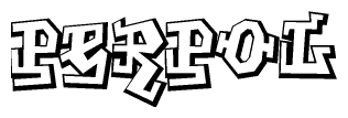 The clipart image features a stylized text in a graffiti font that reads Perpol.