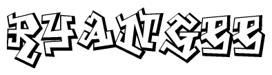 The clipart image features a stylized text in a graffiti font that reads Ryangee.