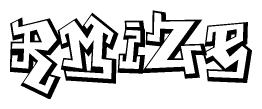 The clipart image features a stylized text in a graffiti font that reads Rmize.
