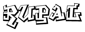 The clipart image features a stylized text in a graffiti font that reads Rupal.