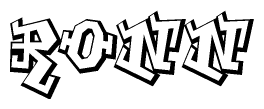 The clipart image features a stylized text in a graffiti font that reads Ronn.