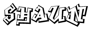 The clipart image features a stylized text in a graffiti font that reads Shaun.