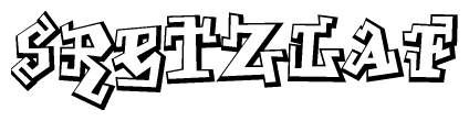 The clipart image features a stylized text in a graffiti font that reads Sretzlaf.