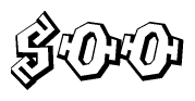 The clipart image features a stylized text in a graffiti font that reads Soo.