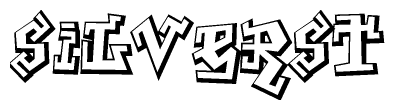 The clipart image features a stylized text in a graffiti font that reads Silverst.