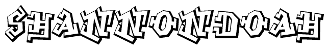 The clipart image features a stylized text in a graffiti font that reads Shannondoah.