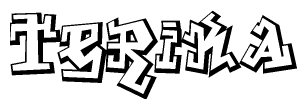 The clipart image features a stylized text in a graffiti font that reads Terika.