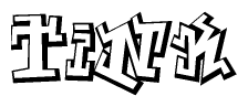 The clipart image features a stylized text in a graffiti font that reads Tink.