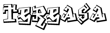 The clipart image features a stylized text in a graffiti font that reads Tereasa.