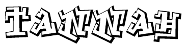 The clipart image features a stylized text in a graffiti font that reads Tannah.