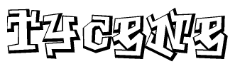 The clipart image features a stylized text in a graffiti font that reads Tycene.