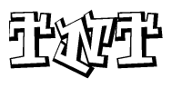 The clipart image features a stylized text in a graffiti font that reads Tnt.