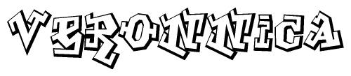 The clipart image features a stylized text in a graffiti font that reads Veronnica.