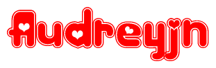 Audreyjn Word with Heart Shapes