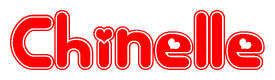 The image displays the word Chinelle written in a stylized red font with hearts inside the letters.