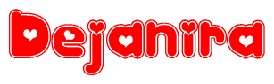 Dejanira Word with Heart Shapes