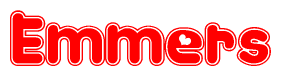 The image displays the word Emmers written in a stylized red font with hearts inside the letters.