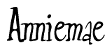 The image contains the word 'Anniemae' written in a cursive, stylized font.