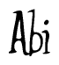 Cursive Script 'Abi' Text