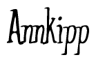 The image is of the word Annkipp stylized in a cursive script.