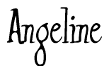 The image is a stylized text or script that reads 'Angeline' in a cursive or calligraphic font.