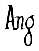 The image is of the word Ang stylized in a cursive script.