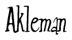 The image contains the word 'Akleman' written in a cursive, stylized font.