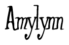 The image contains the word 'Amylynn' written in a cursive, stylized font.