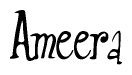 The image is of the word Ameera stylized in a cursive script.