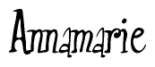 The image is a stylized text or script that reads 'Annamarie' in a cursive or calligraphic font.