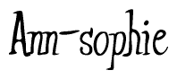 Cursive 'Ann-sophie' Text