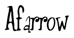 The image contains the word 'Afarrow' written in a cursive, stylized font.
