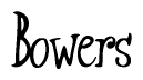 The image contains the word 'Bowers' written in a cursive, stylized font.